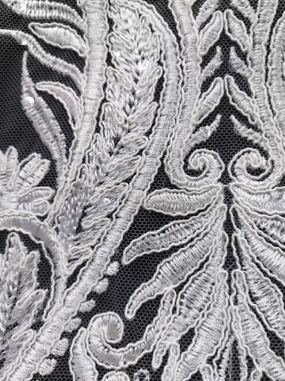 Fashion Sequin Embroidery Wedding Party Dress Lace Fabric
